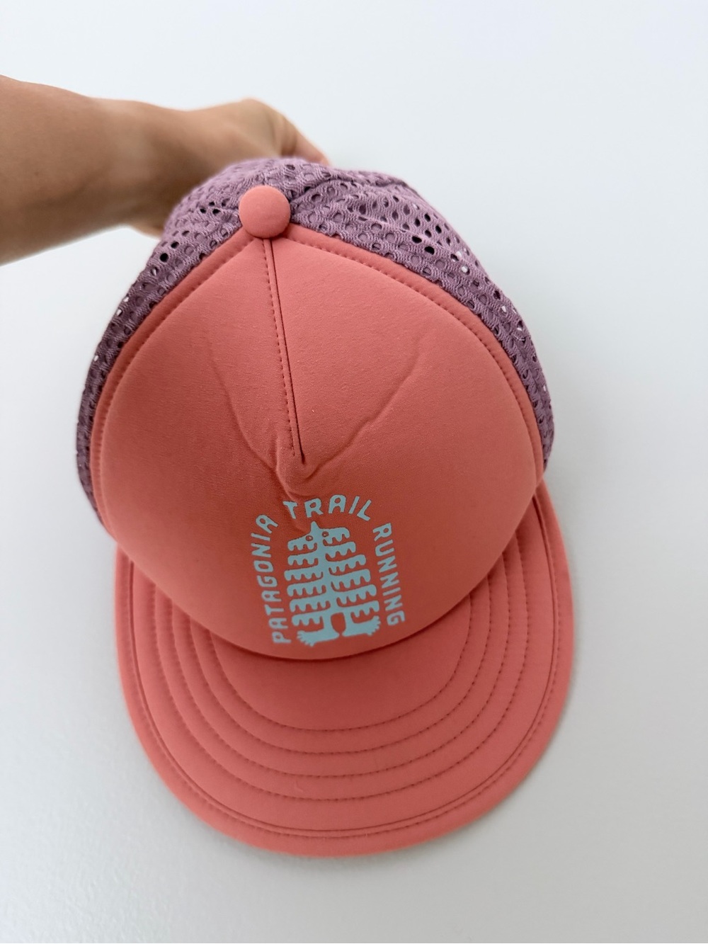 Patagonia Coral & Purple Mesh Trail Running Hat